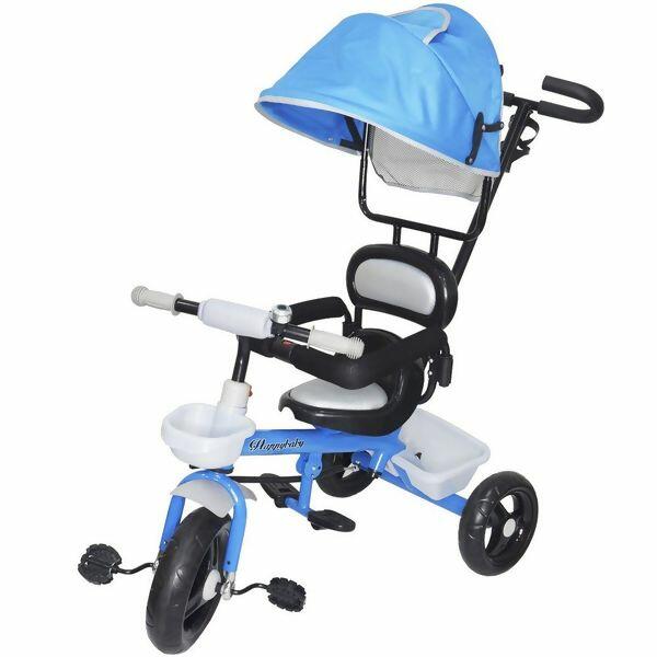 Triciclo Infantil com Capota Azul Importway