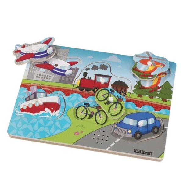Quebra Cabeça Transportes Com Som - KidKraft