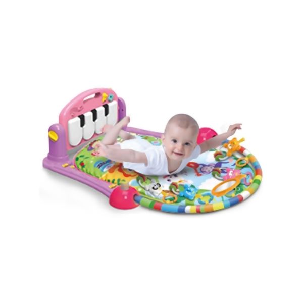 Ginásio Divertido Multifunção do Bebê Piano Rosa Kitstar (612)