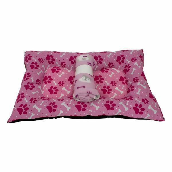 Colchonete/Caminha Pet Patinhas 60x40 + Manta Soft