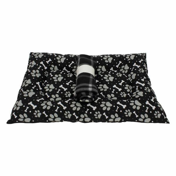Colchonete/Caminha Pet Patinhas 60x40 + Manta Soft