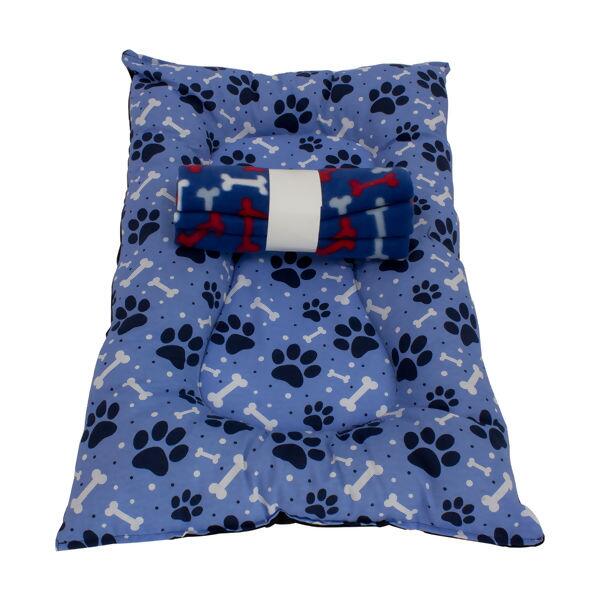 Colchonete/Caminha Pet Patinhas 60x40 + Manta Soft