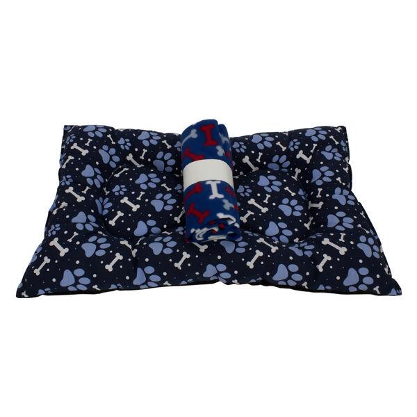 Colchonete/Caminha Pet Patinhas 60x40 + Manta Soft