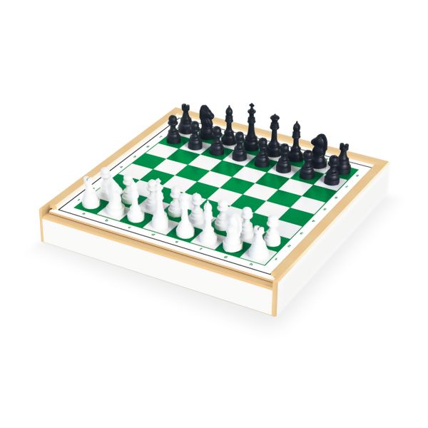 Jogo 4 em 1 - Xadrez, Ludo, Damas e Trilha em Madeira Junges