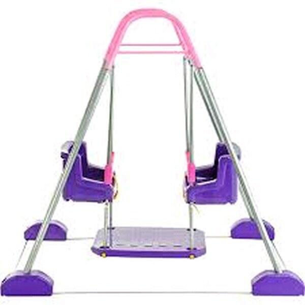 Jundbalanço Duplo com Estrutura Rosa Jundplay (3110)