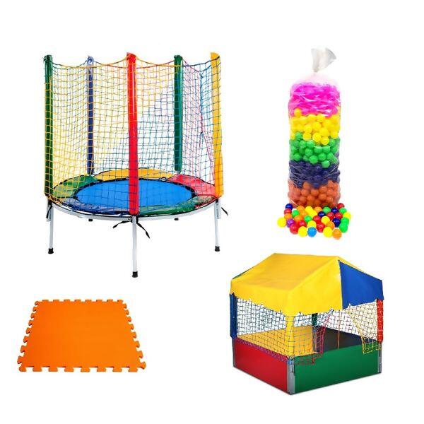 Cama Elastica Multicolorida Piscina Slim Tatame 500 Bolinhas