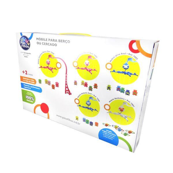 Móbile para Berço com 5 Enfeites Elefantes Azul (7800)