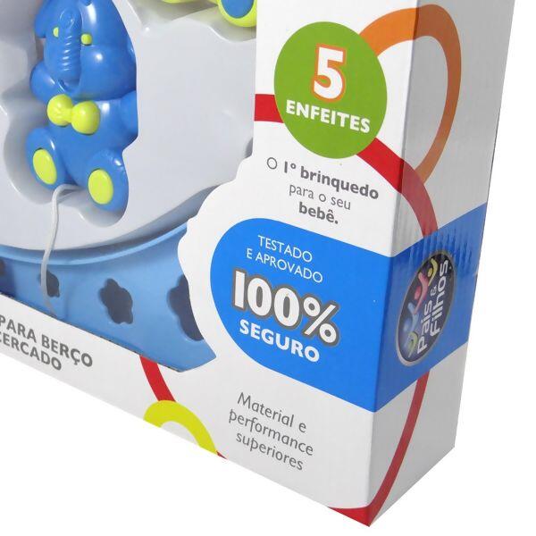 Móbile para Berço com 5 Enfeites Elefantes Azul (7800)