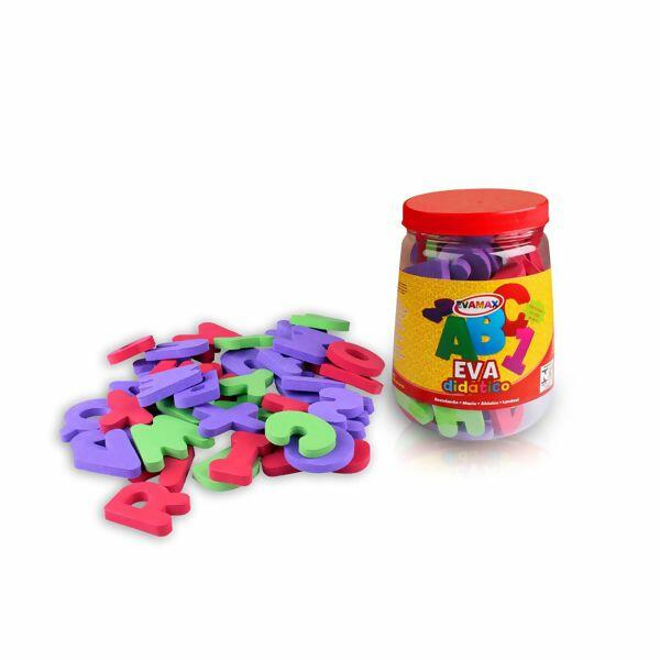 Pote Didático Grande ABC 5mm 103 Peças - Evamax (5255)
