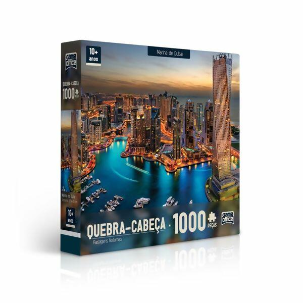 Quebra-Cabeça Paisagens Noturnas: Marina De Dubai 1000 Peças Toyster