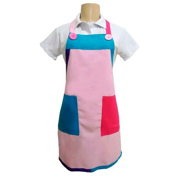 Avental Colorido para Festa Infantil - Rosa Claro