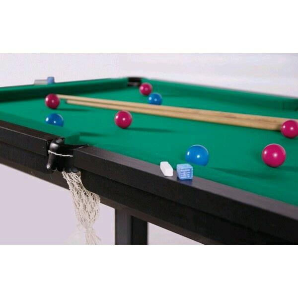 Mesa de Sinuca Residencial Ébano Escuro com Verde MDF Procópio