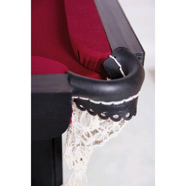 Mesa de Sinuca Residencial Ébano Escuro com Vinho MDF Procópio