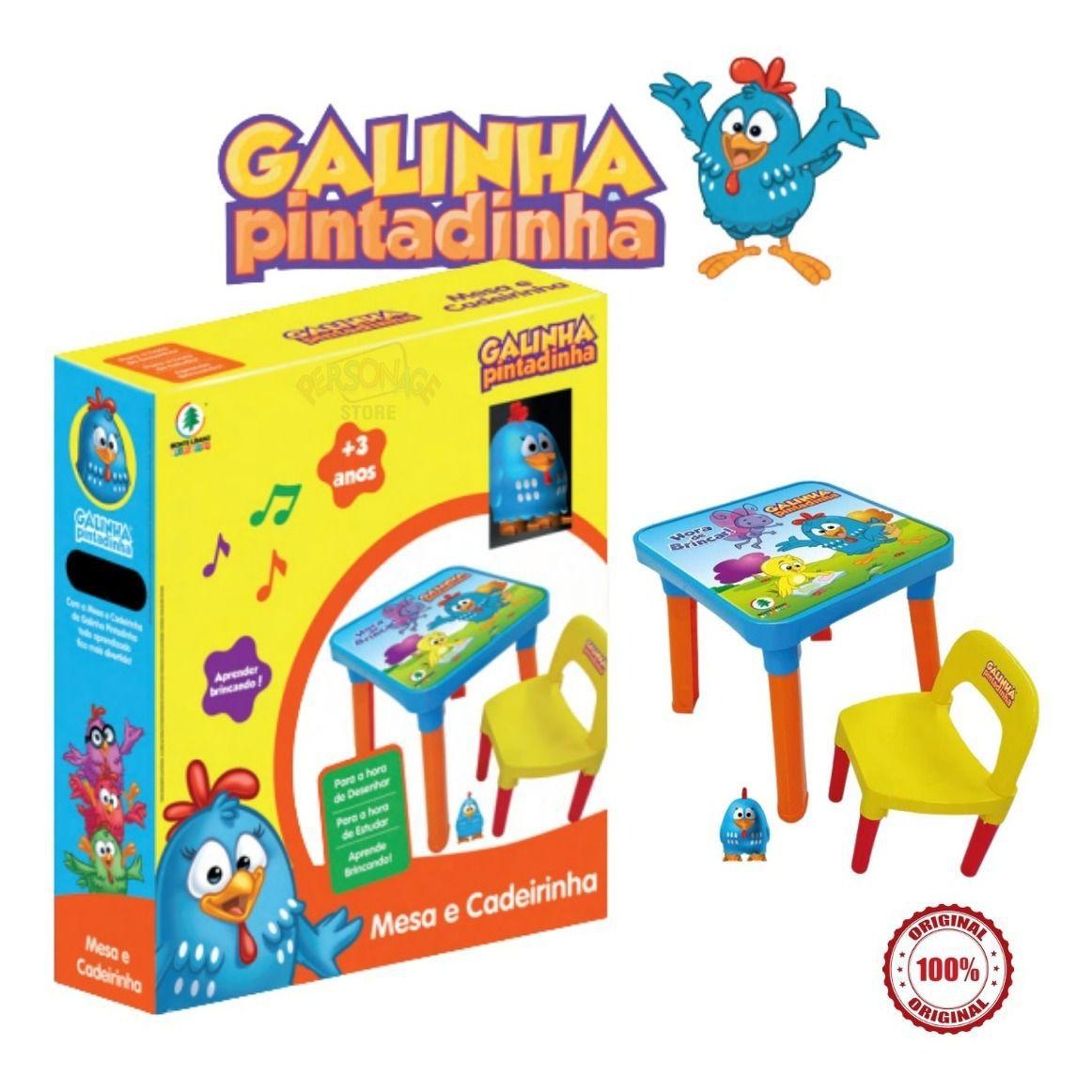 Mesinha infantil com Cadeira Galinha Pintadinha R.360 - Monte Líbano