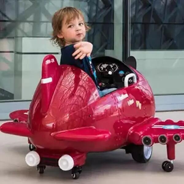 Mini Avião Elétrico Infantil 12V com Controle Remoto - Vermelho
