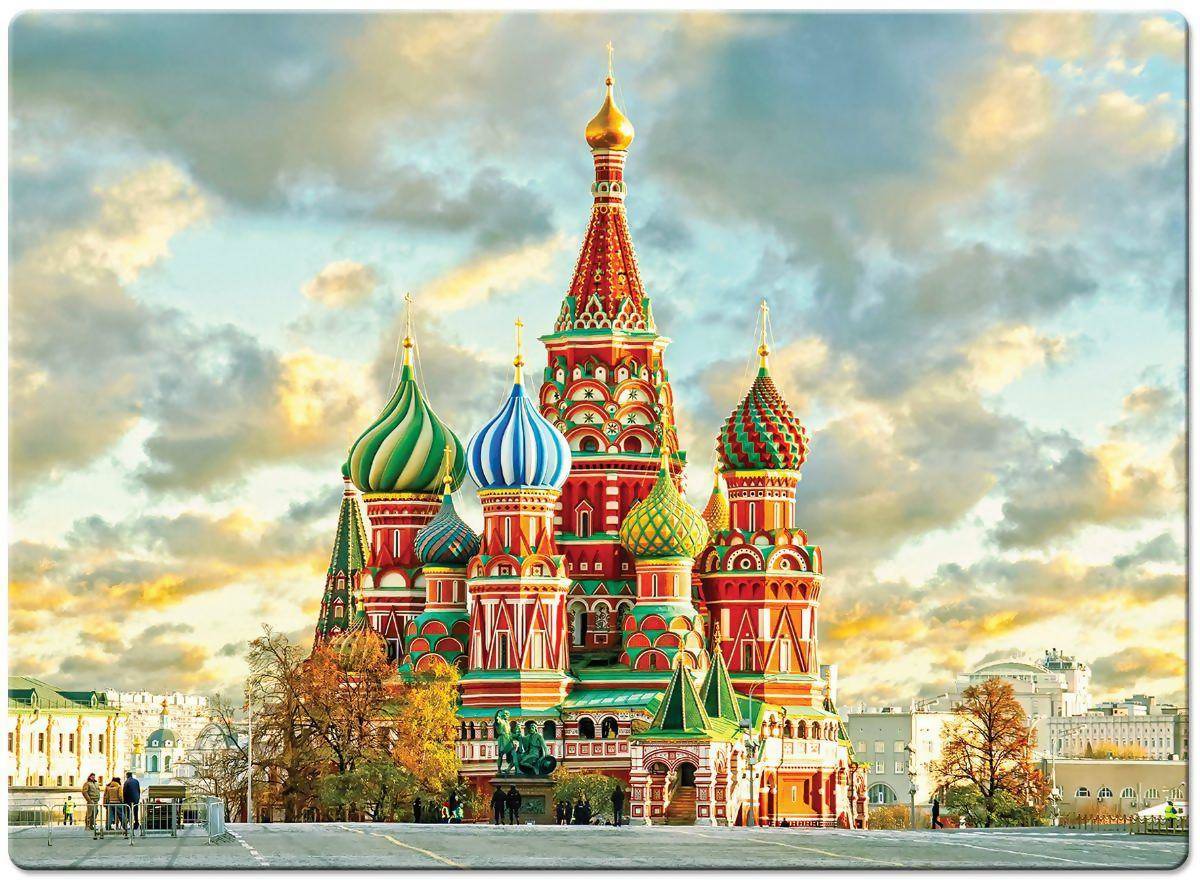 Quebra-Cabeça 304 Peças Catedral São Basílio - Rússia Puzzle Volta ao Mundo  Uriarte Jogos