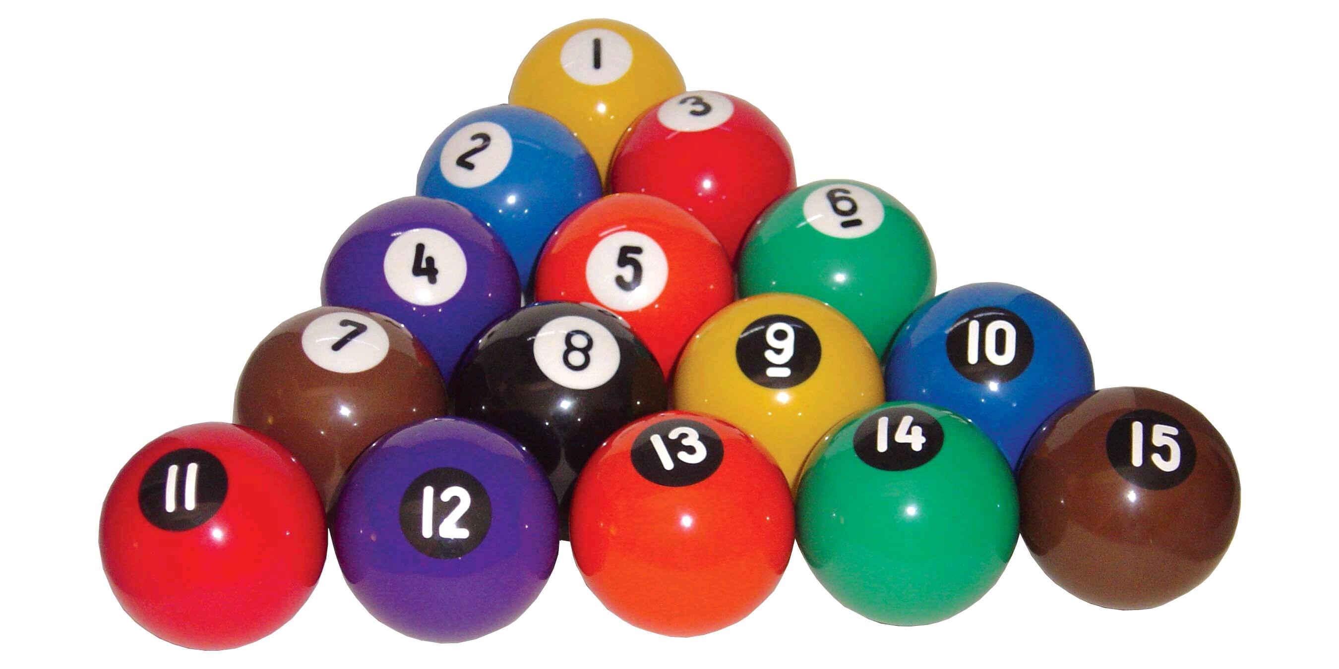 Jogo de Bolas de Bilhar Snooker Hyper com 15 Bolas Númeradas + 1 Branca -  54 mm