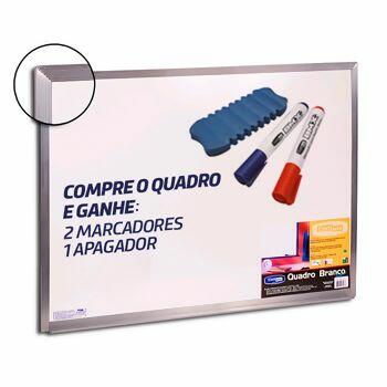 Quadro Branco Moldura De Aluminio 60x40 com Brinde